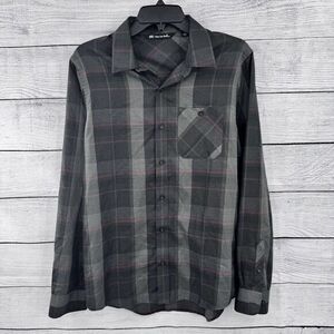 Travis‎ Mathew Shirt Mens Size large Plaid Long Sleeve Button Down Performance